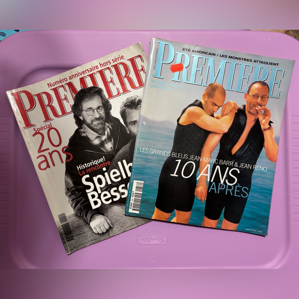 Premiere Magazine Set - Le Grand Bleu & Luc Besson and Steven Spielberg 🍓